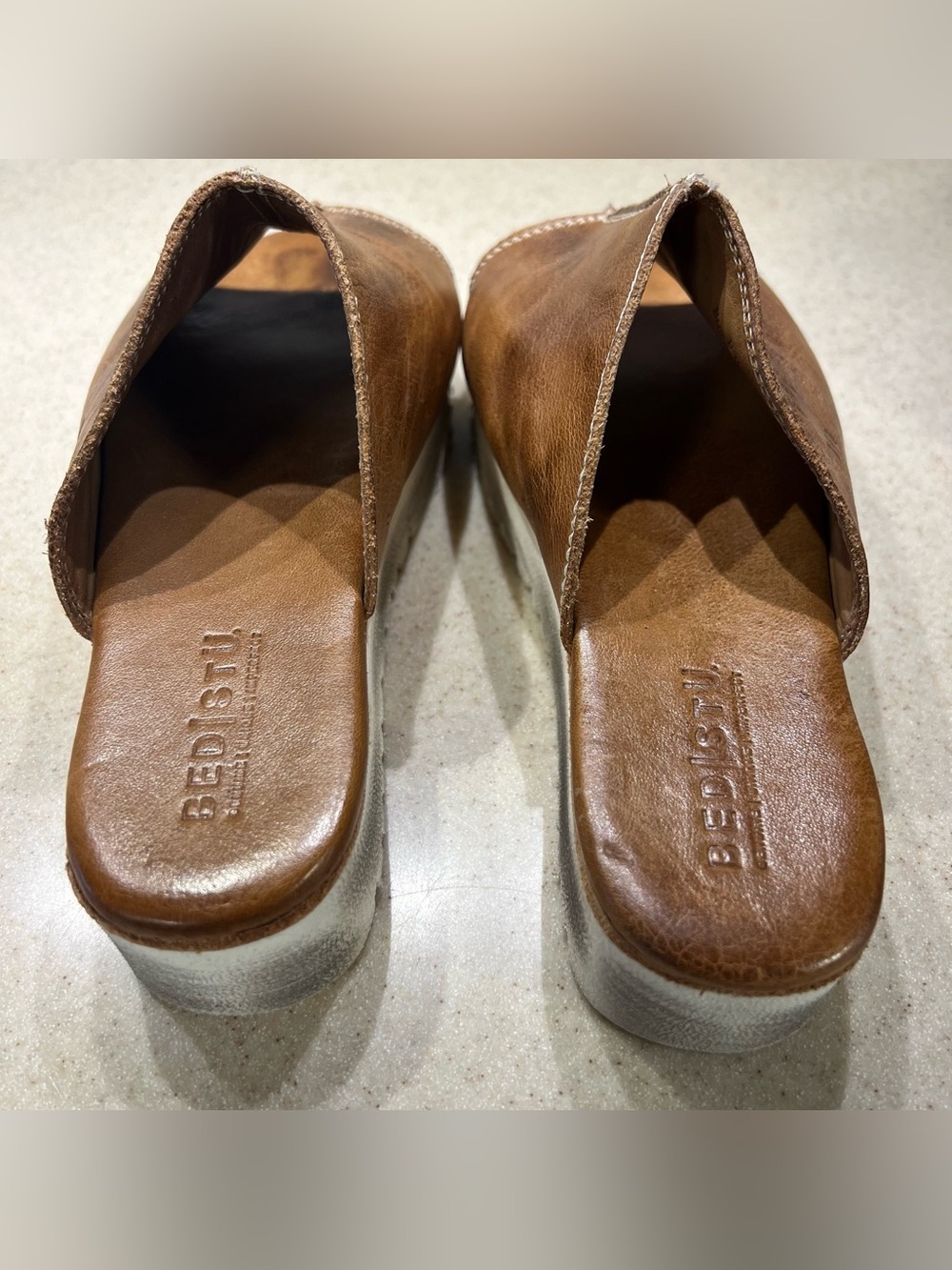 Bed Stu Fairlee II Leather Platform Slip On Sandal Size 8 - Picture 10 of 12